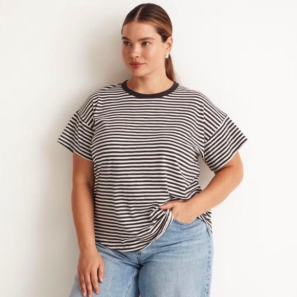 Madewell Tops - NWT - Madewell Plus Whisper Cotton Rib-Crewneck Tee